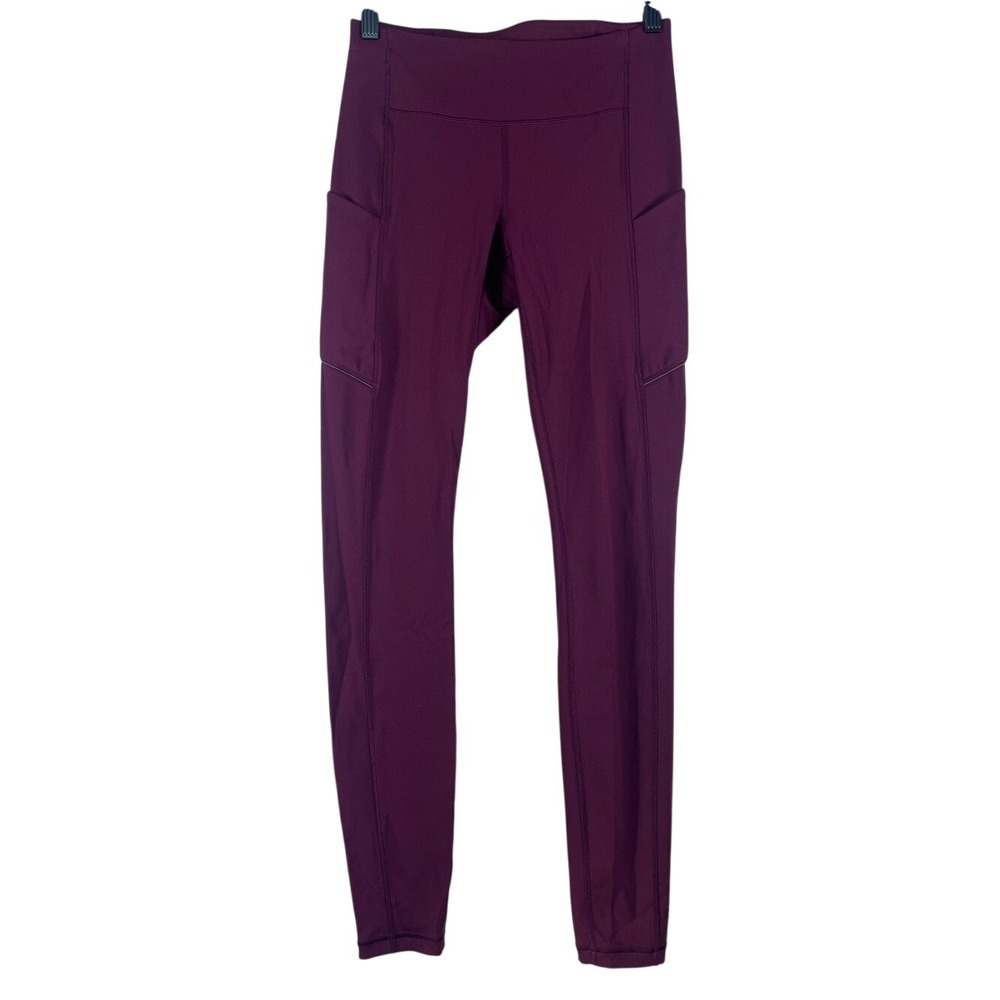 Lululemon Fast and Free HR Tight 25" Nulux Pocket Leggings Magenta Purple‎ 4